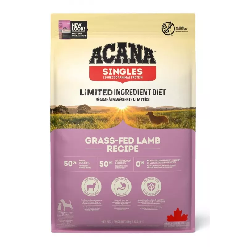 ACANA Singles Grass-Fed Lamb - sausas šunų maistas - 6kg
