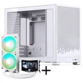 Jonsbo D32 STD PC korpusas + TRYX PANORAMA pilnas skysčiu aušinimas, ARGB - 240 mm, baltas