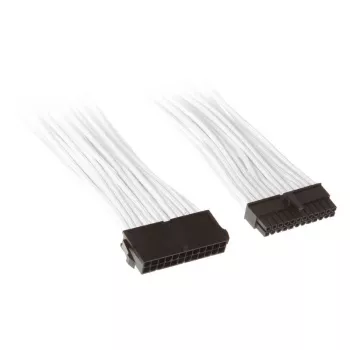 SilverStone PP07-MBW - Maitinimo prailginimo kabelis - ATX, 24 kontaktų (M) - ATX, 24 kontaktų (W) - 30 cm - Balta (SST-PP07-MBW)