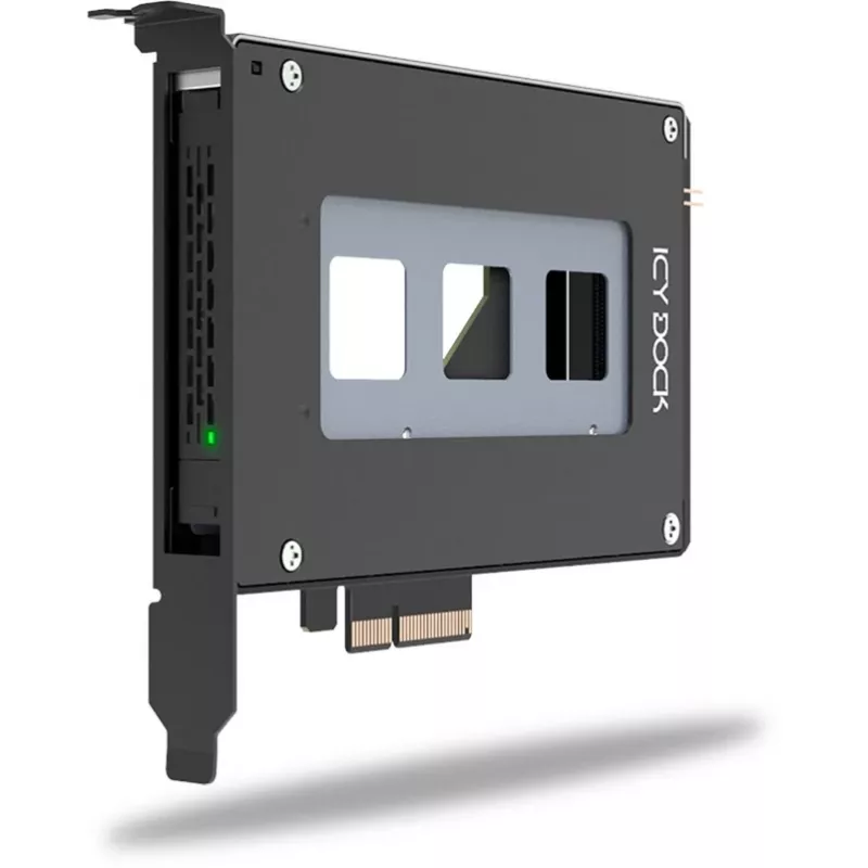 ICY Dock ToughArmor MB111VP-B - mobilioji atminties lentyna - and2 / and3 SSD mobilioji lentyna - 2,5 (6,4 cm) - NVMe - PCIe 4,0 x4 - juoda (MB111VP-B)