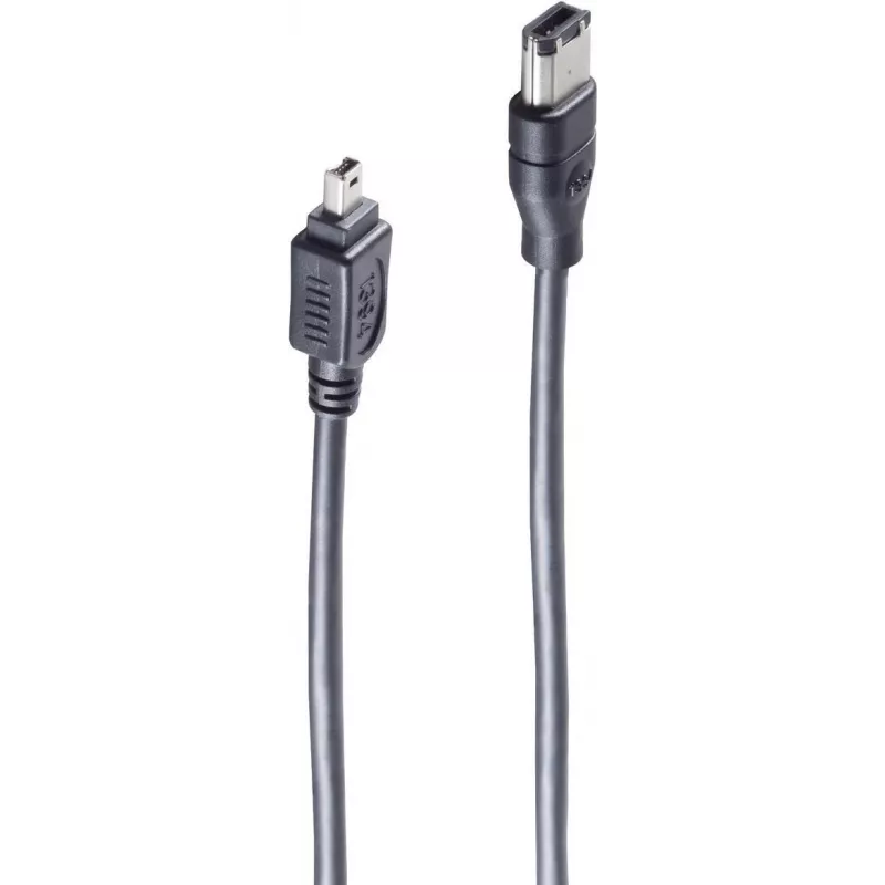 shiverpeaks ®-BASIC-S--FireWire-Connection Cable, IEEE 1394B Cable, 9-pol Plug to 1394A 4-pol Plug, 1,8m (BS77212)