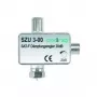 axing SZU 3-00 - 0,0001 - 2,4 GHz - 20 dB - Sidabrinė - F-kištukinė/F-kištukinė - Aliuminis