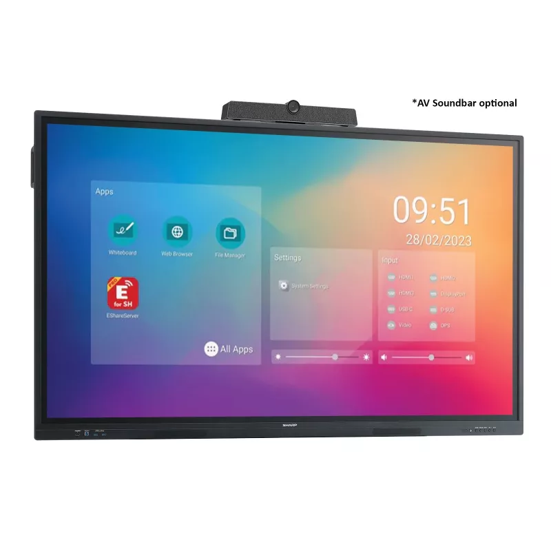 Skaitmeninės reklamos plokščiasis ekranas Sharp PN-LC752 75 colių LCD 4K Ultra HD 3840 x 2160