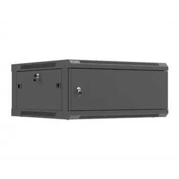 Prie sienos montuojama 19 colių tinklo spinta LANBERG 4U 600×600 mm, juoda