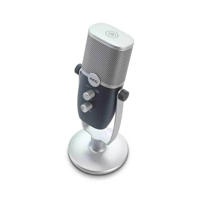 AKG Ara – profesionalus USB kondensatorinis mikrofonas, mėlynos ir sidabrinės spalvos