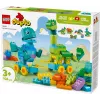 Konstrukcinis žaislas LEGO DUPLO 10451 Dinozaurai ant ratų, „3 viename“ rinkinys, 108 dalys, amžius 3+, aukštis 220 mm