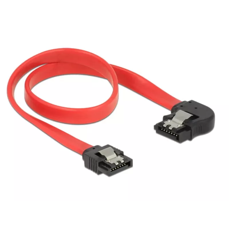 SATA laidas DeLOCK 83963 0,3 m SATA 7 kontaktų Juoda Raudona