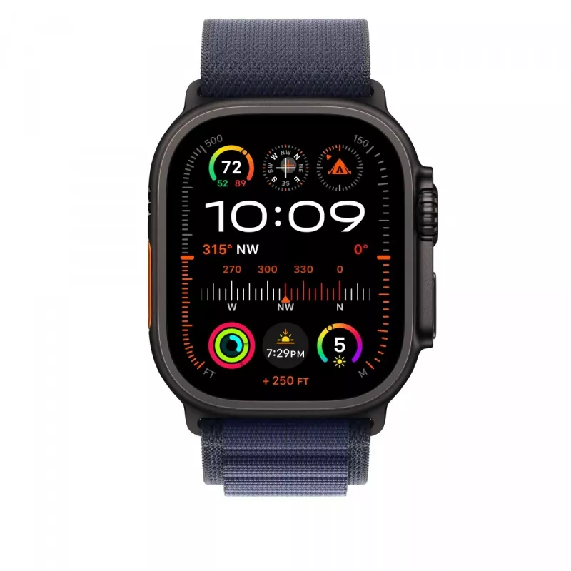 Apple 49 mm Navy Alpine Loop - Small - Juodas titano apdaila