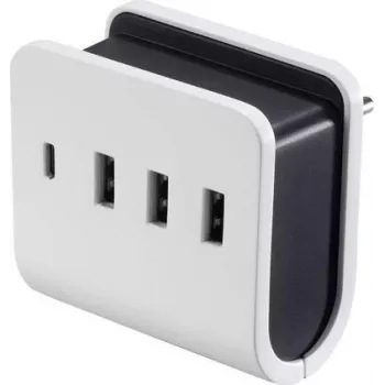VOLTCRAFT VC-11374055 USB įkroviklio kištukinis lizdas išėjimo srovė (maks.) 4.8 A 4 x USB, USB-C™ lizdas (VC-11374055)