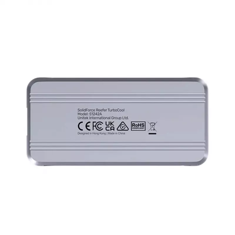 SSD dėžutė Unitek S1242AGY01-EU USB4 40Gbps, M.2 NVMe, iki 8TB, aliuminis/plastikas, aktyvus aušinimas