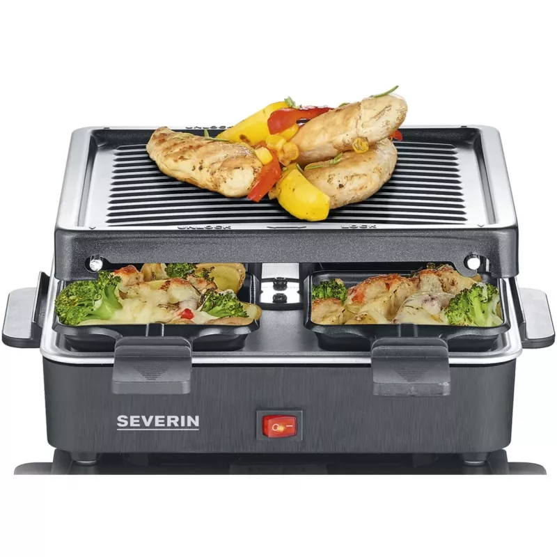 Severin Mini Raclette grilis 4 nedidelės nepridegančios keptuvės 600 W