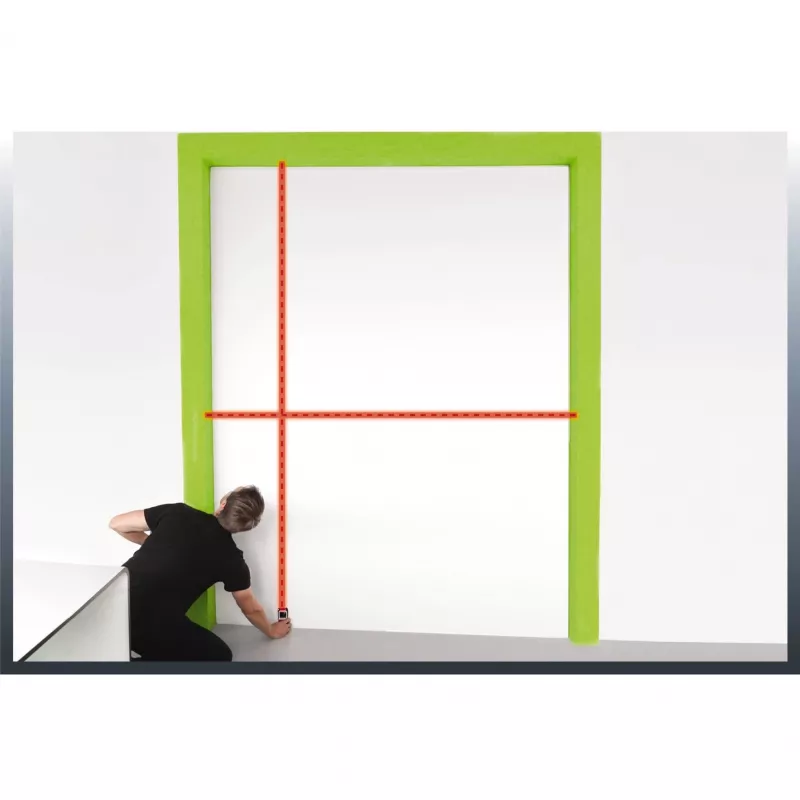 Lazerinis atstumo matuoklis TC-LD 50, juodas/raudonas, atstumai nuo 5 cm iki 50 metrų