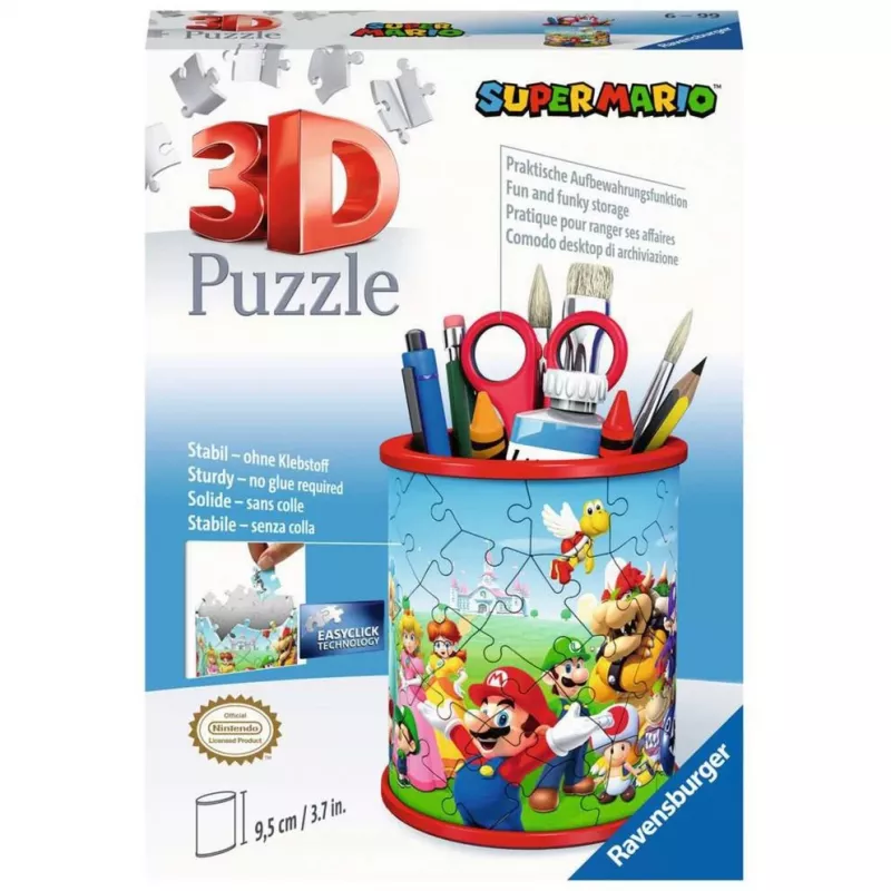 3D Puzzle Ravensburger Super Mario Pencil Holder 54 vnt.