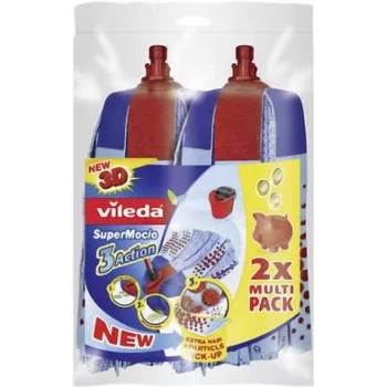 Grindų šluostės rinkinys VILEDA SuperMocio 3x Action, 2 vnt. kelių dalių rinkinys, modelis 122615