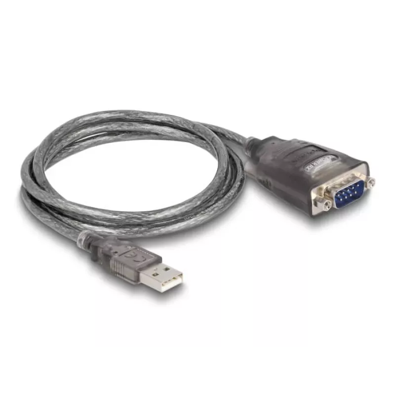DeLOCK 61400 jungčių adapteris USB A RS-232 Juoda
