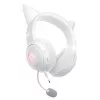 Ausinės Razer Kraken Kitty V2 laidinės USB Type-A baltos — Circumaural, galvos lankelis, 20–20000 Hz, 2 m laidas