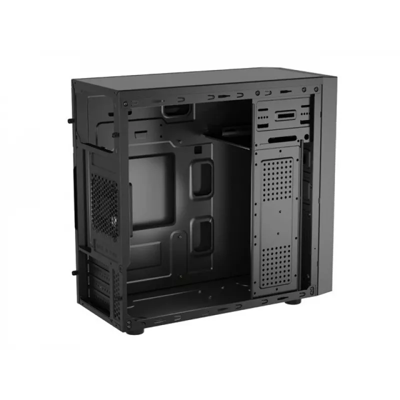 PC korpusas NATEC Helix Mini Tower Juoda — microATX/Mini-ITX, 3x3,5 col. + 5x2,5 col., 33 cm GPU, USB-C/USB-A prievadai