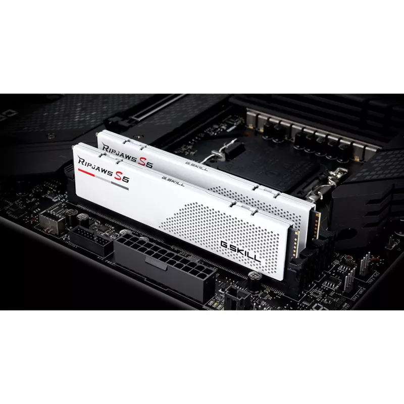 DIMM 64 GB DDR5-5600 (2x 32 GB) Dual-Kit, atmintinė balta, F5-5600J3636D32GX2-RS5W, Ripjaws S5, INTEL XMP