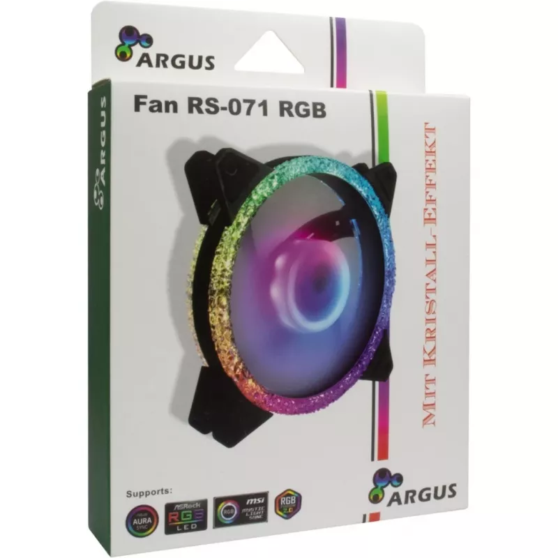 INTER-TECH RS-071 120mm ARGB korpuso ventiliatorius - juodas
