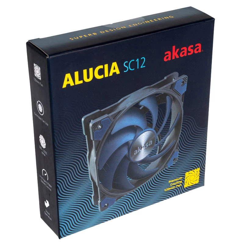 AKASA ALUCIA SC 120 mm korpuso ventiliatorius - mėlynas