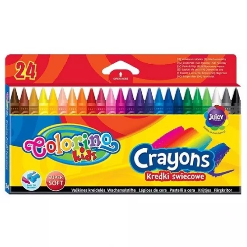 Colorino vaikiškos kreidelės, 24 spalvos