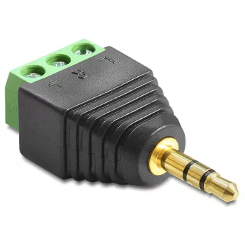 Kabelio jungties adapteris DeLOCK 65419 3,5 mm 3p juoda žalia sidabrinė