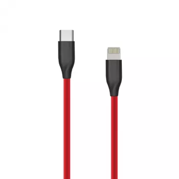 Silikoninis laidas USB Type C–Lightning, 2 m (raudonas)