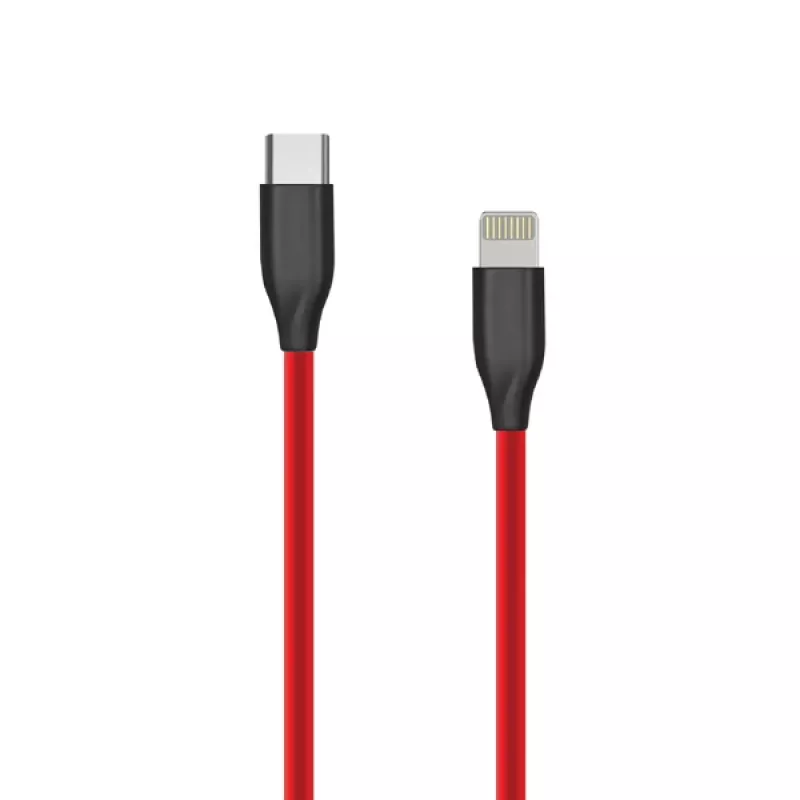 Silikoninis laidas USB Type C–Lightning, 2 m (raudonas)