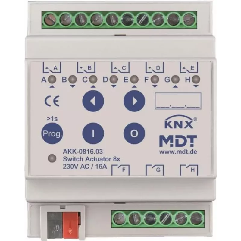 MDT AKK-0816.03 perjungimo pavara 8 kanalų, 4TE, REG, 16A, 70µ (AKK-0816.03)