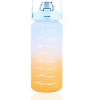Extralink motyvacinė vandens gertuvė, 2000 ml sportinė gertuvė, mėlyna-oranžinė, BUT-993