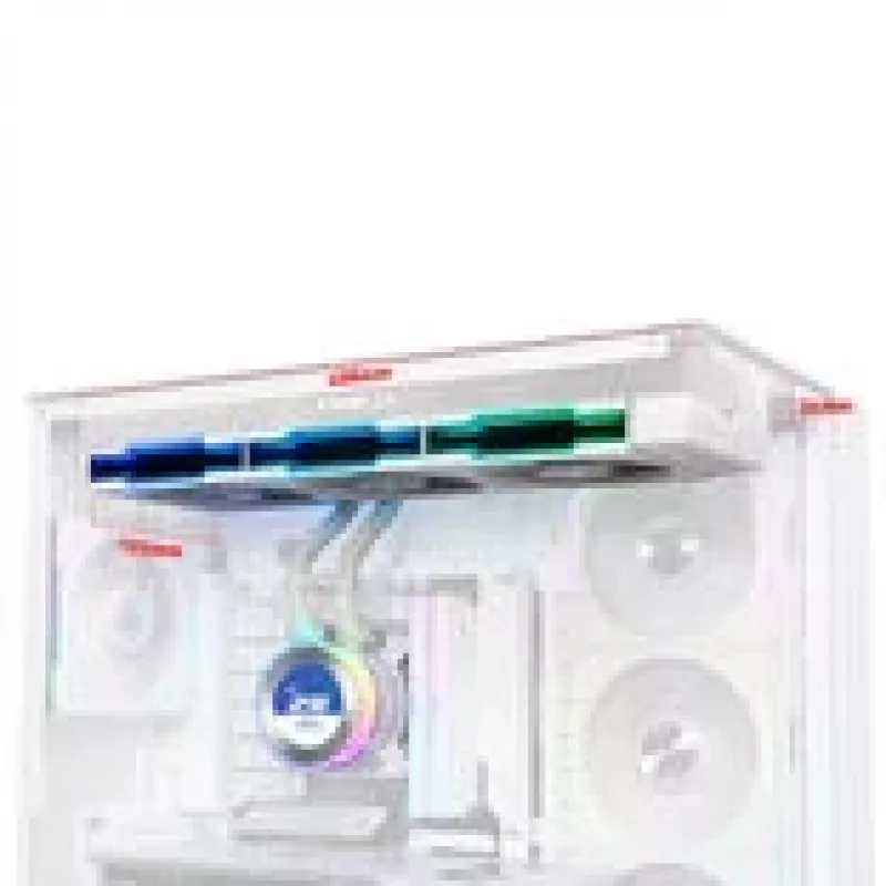 Viskas viename skysčio aušintuvas Lian Li Hydroshift II LCD-C 360TL — 120 mm ventiliatoriai, 200–2600 RPM, FDB, balta