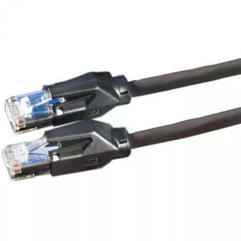 DTWYLER komutacinis kabelis Cat.6 Class E S/FTP CU 7702 flex LSOH Hirose TM21 juodas 1m