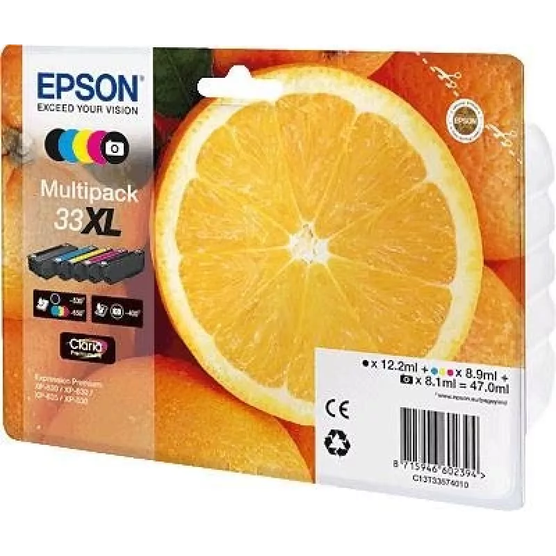 Epson Oranges C13T33574010 rašalo kasetė 1 vnt. Originali Photo juoda