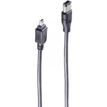 “ShiverPeaks” FireWire kabelis BS77213 3m 4 kontaktų – 6 kontaktų juodas