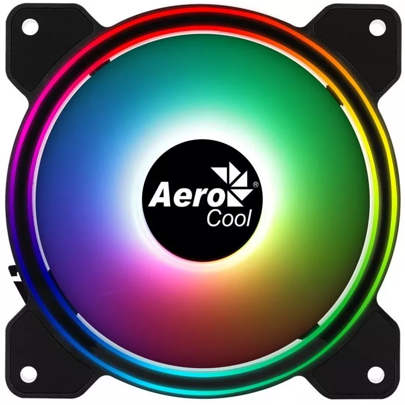 AEROCOOL 120 mm korpuso ventiliatorius Saturn 12F ARGB, 120x25 mm, 12 V, PWM, 1000 RPM, 35.8 CFM, 19.6 dB