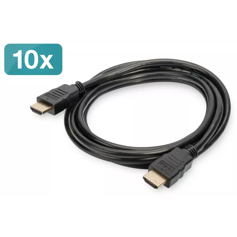 HDMI laidas Digitus AK-990920-020-S 2 m pakuotėje 10 vnt.