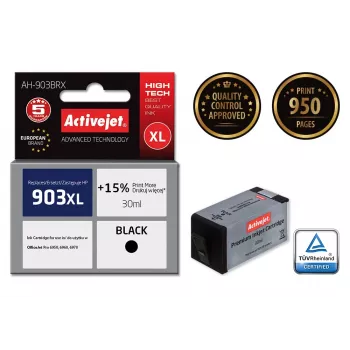 Activejet AH-903BRX rašalas (pakaitalas HP 903XL T6M15AE; Premium; 30 ml; juodas)