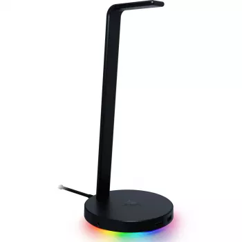 Razer Base Station V2 Chroma, juoda, 2 x USB 3.1 prievadai, 1 x 3,5 mm kombinuotas prievadas su įmontuotu DAC, 7.1 erdvinis garsas, Razer Chroma™ RGB, aliuminio konstrukcija, neslystanti bazė