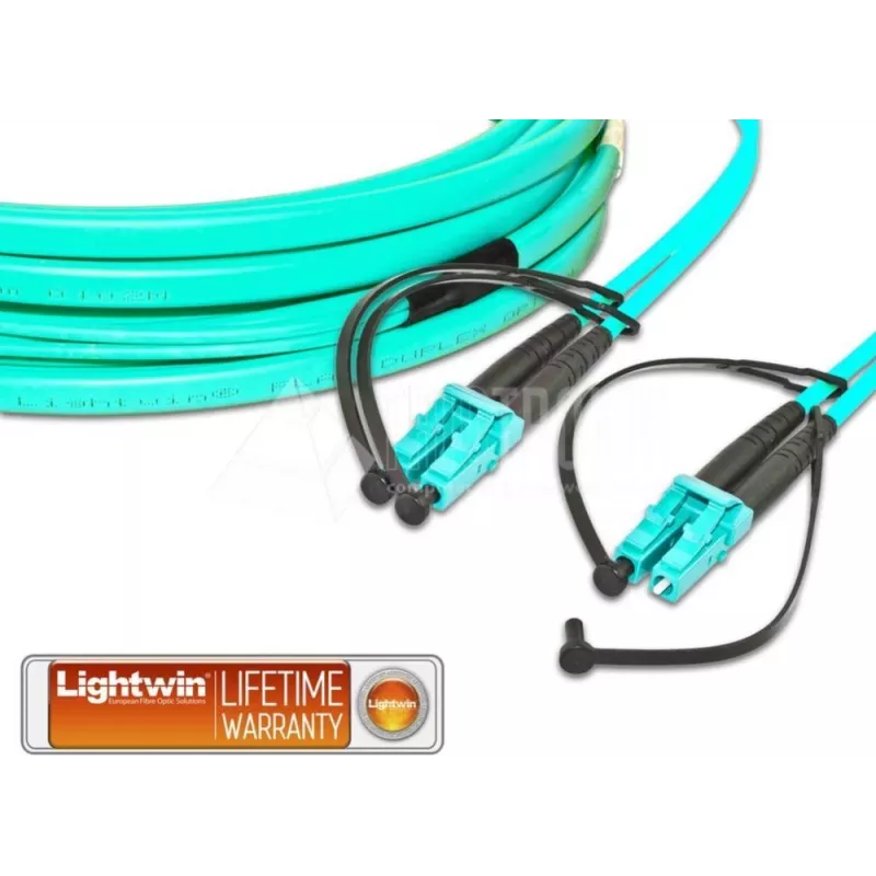 Lightwin LDP-50 LC-LC 8.0 OM3 FD šviesolaidinis kabelis 8 m aqua spalvos (LDP-50 LC-LC 8.0 OM3 FD)