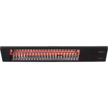 Infraraudonųjų spindulių šildytuvas SUNRED PRO25W-SMART, sieninis trikampis tamsus, 2500 W, juodas, IP55