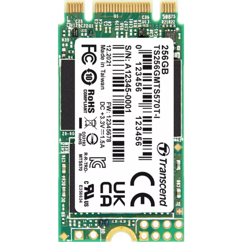 Transcend 256 GB vidinis M.2 SATA SSD 2242 TS256GMTS570TI-VS1 (TS256GMTS570TI-VS1)