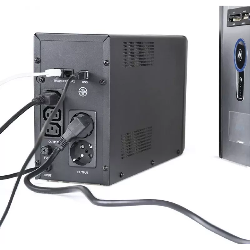 Gembird EG-UPS-035 nepertraukiamo maitinimo šaltinis (UPS) Line-Interactive 2 kVA 1200 W 5 AC lizdų