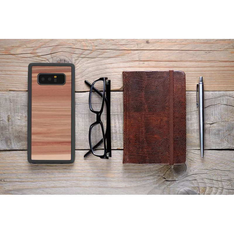 Išmaniojo telefono dėklas „man and wood“, skirtas „Galaxy Note 8“ – kapučino juodos spalvos apsauginis gaubtas