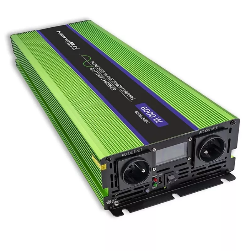 Automobilinis inverteris Qoltec Monolith 6000 W žalias 12 V