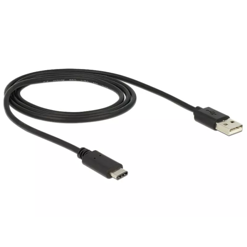 USB laidas DeLOCK 83600 USB 2.0 1 m USB C USB A juodas