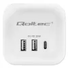 Maitinimo kubas QOLTEC 52547 – maitinimo šakotuvas su 3× AC lizdais, 2× USB-A, 1× USB-C PD 20W