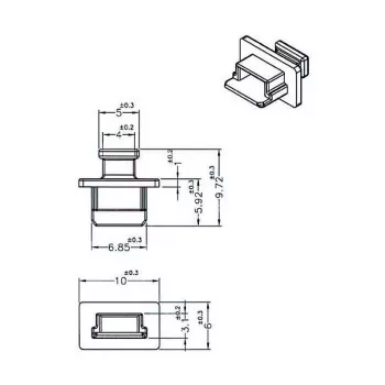 Lizdo apsauginis dangtelis USB Mini-B DeLOCK 64011
