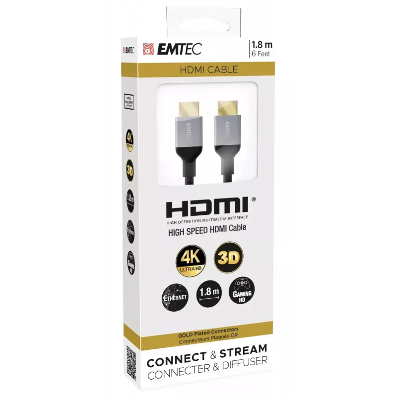 HDMI laidas Emtec ECCHAT700HD 1,8 m