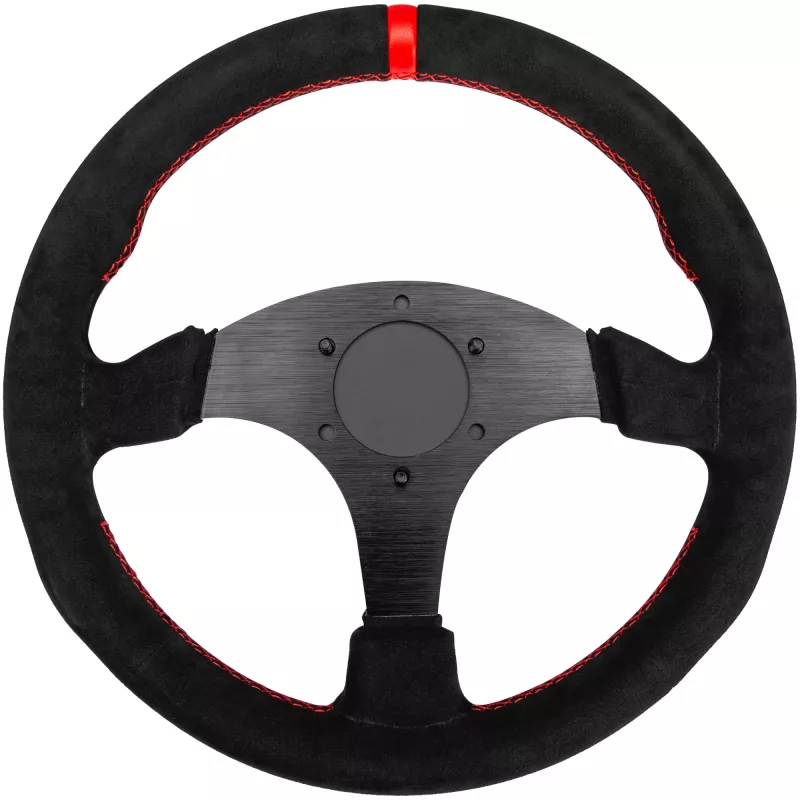 Simagic P-330R Alcantara vairas, 330 mm lenktyninis vairo ratlankis be stebulės