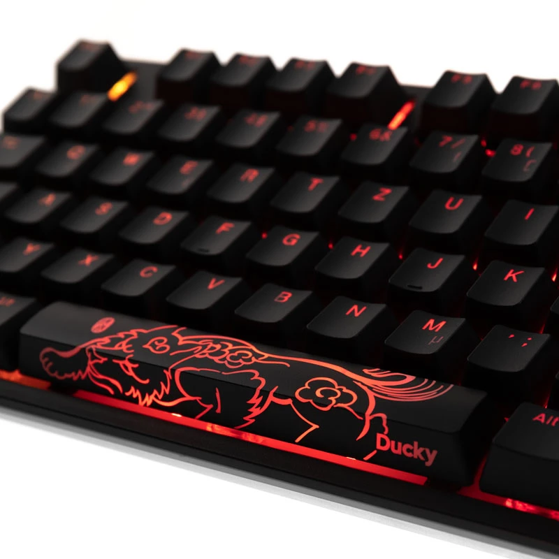 Ducky One 2 RGB TKL klaviatūra, žaidimams, USB, vokiška, juoda